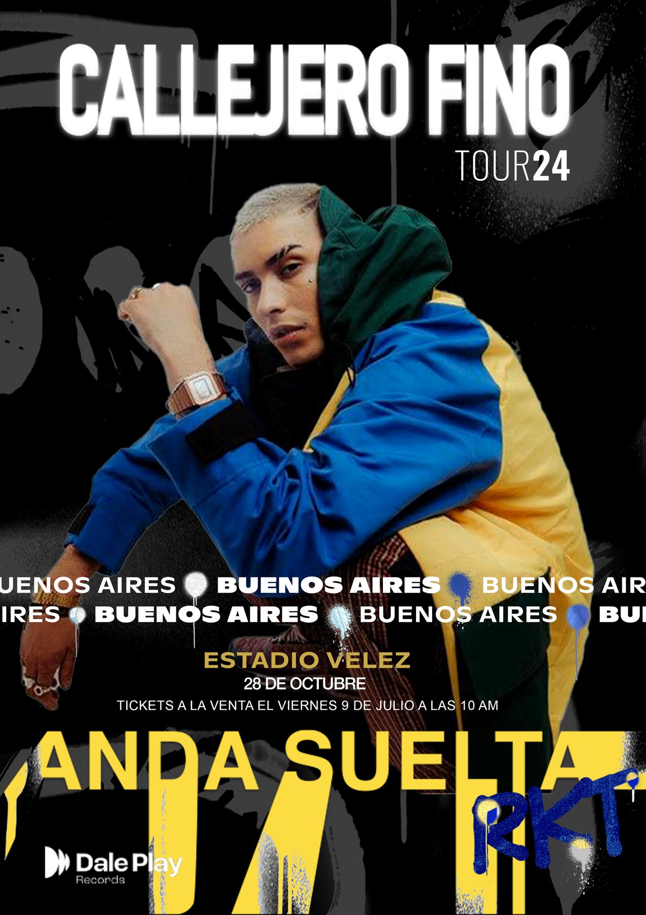 Callejero Fino — poster de gira, Buenos Aires