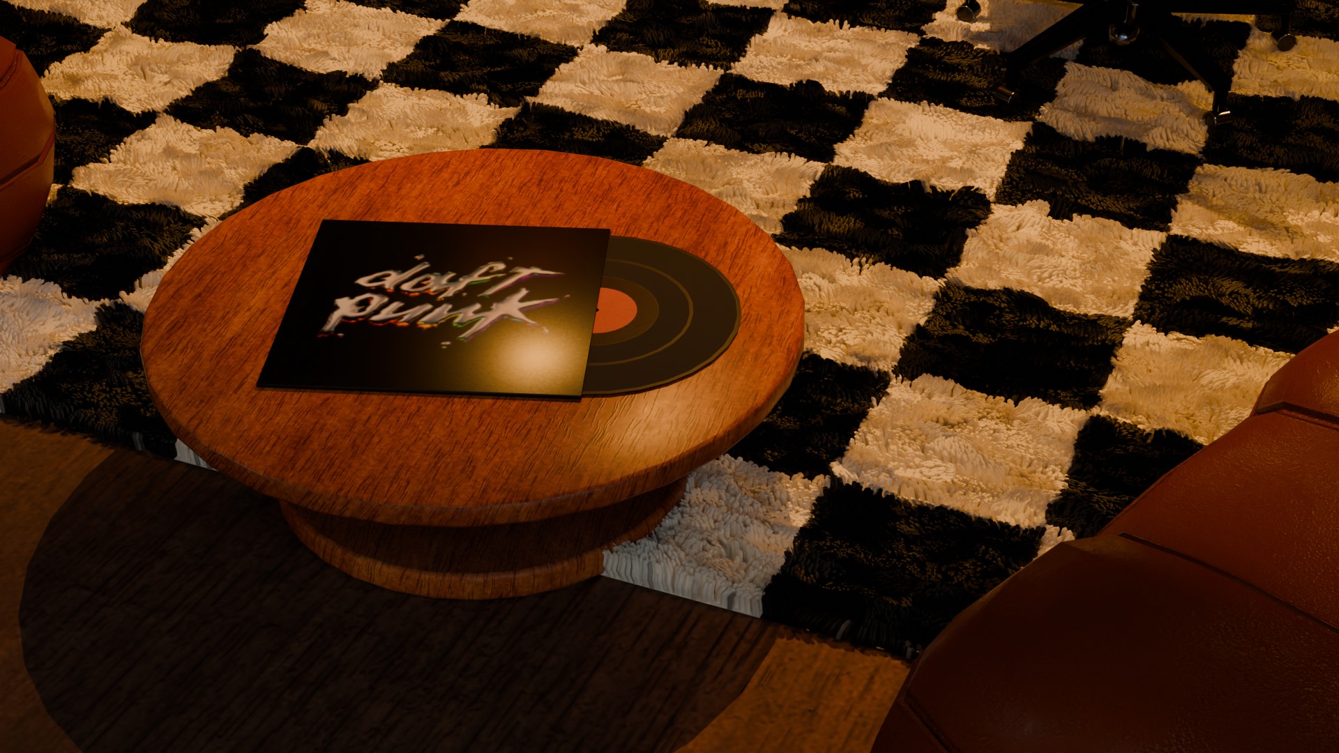 Daft Punk — vinilo, modelado 3D