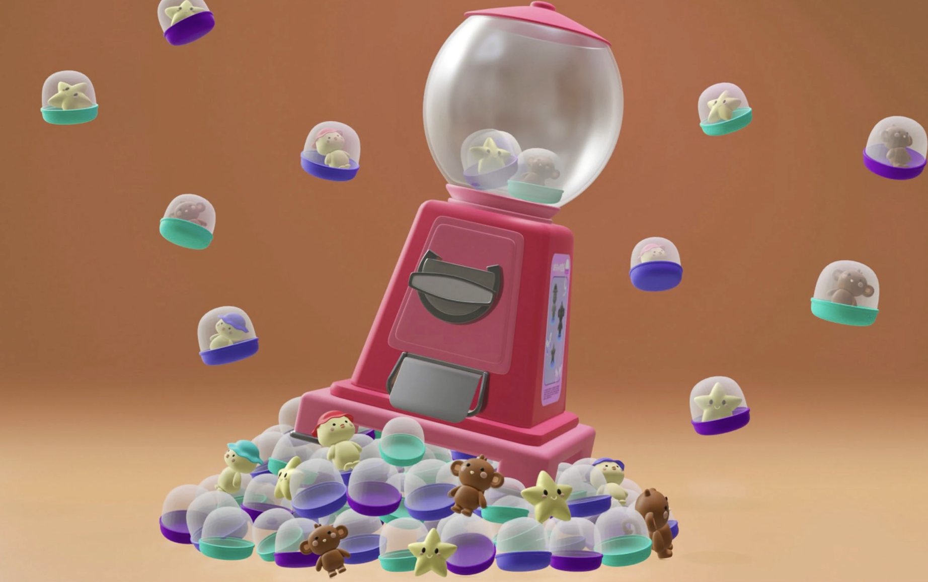 Gacha — modelado 3D