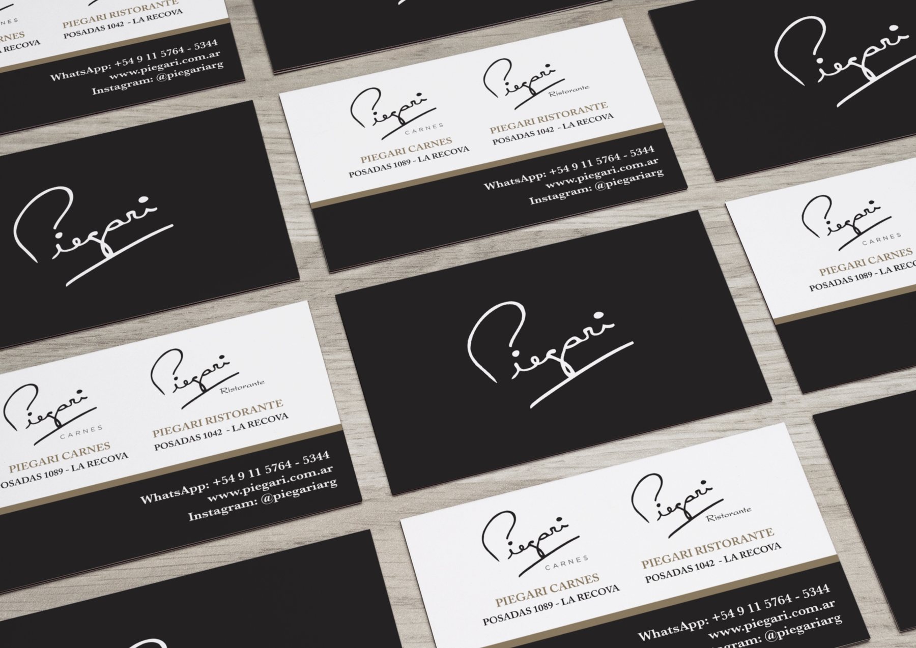 Piegari Ristorante — Tarjetería de Piegari Carnes y Piegari Ristorante